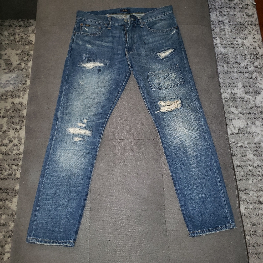 Polo Ralph Lauren patchwork distressed repaired